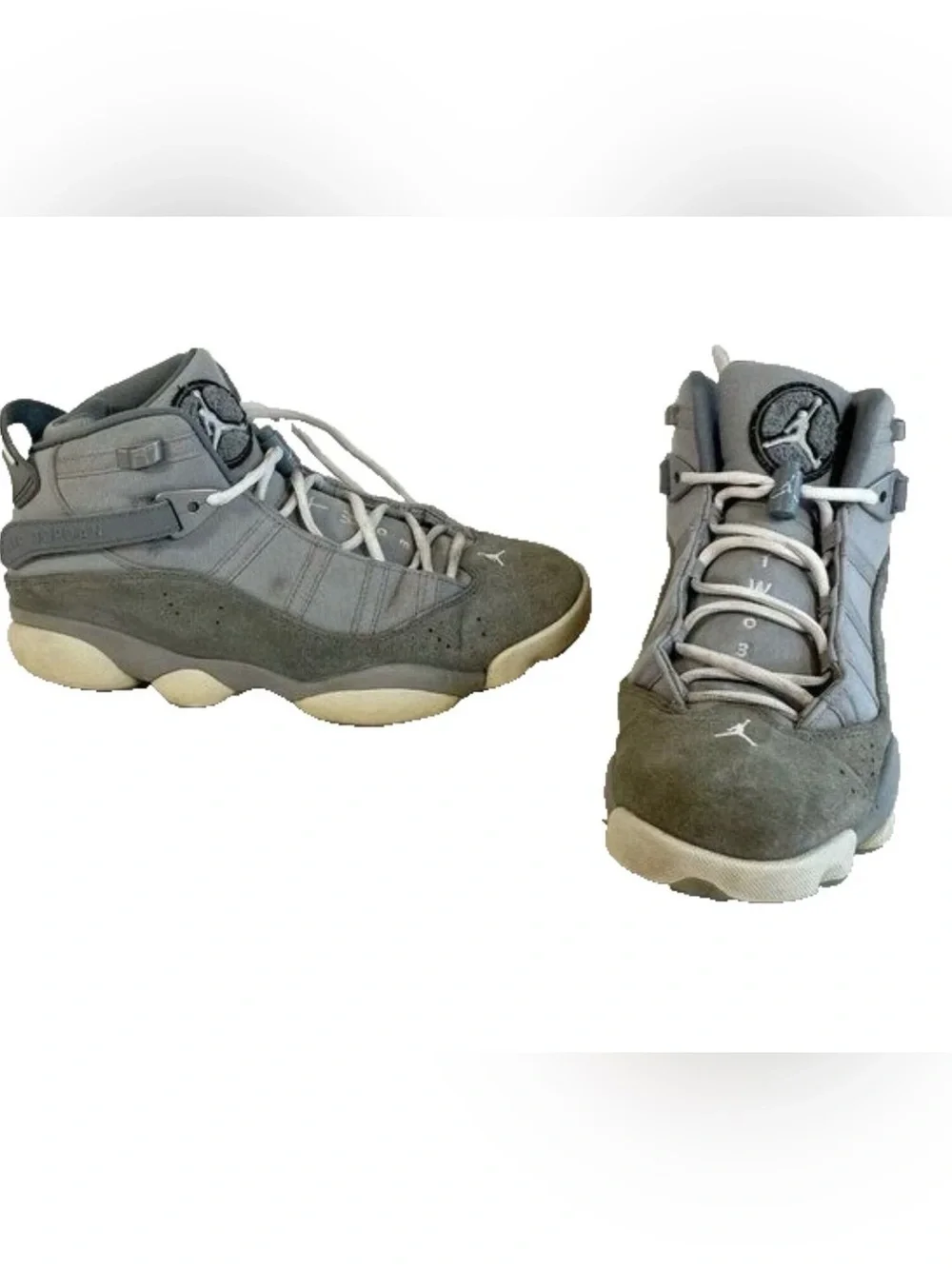 Jordan Men’s Gray Suede High-Top Sneakers